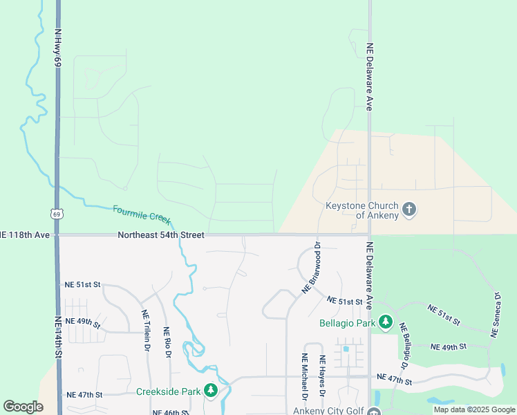 map of restaurants, bars, coffee shops, grocery stores, and more near 707 Northeast 56th Street in Ankeny