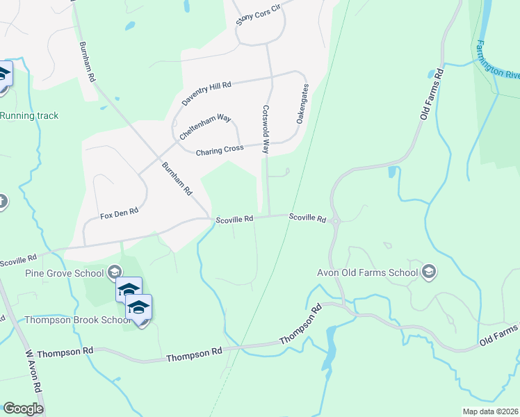 map of restaurants, bars, coffee shops, grocery stores, and more near 3 Cotswold Way in Avon