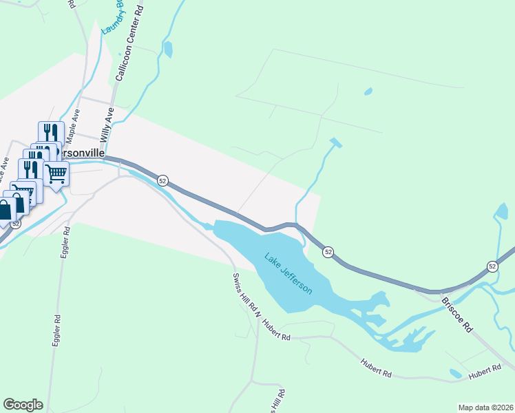 map of restaurants, bars, coffee shops, grocery stores, and more near 4726 New York 52 in Jeffersonville