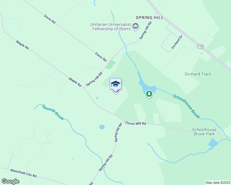 map of restaurants, bars, coffee shops, grocery stores, and more near 205 Spring Hill Road in Mansfield