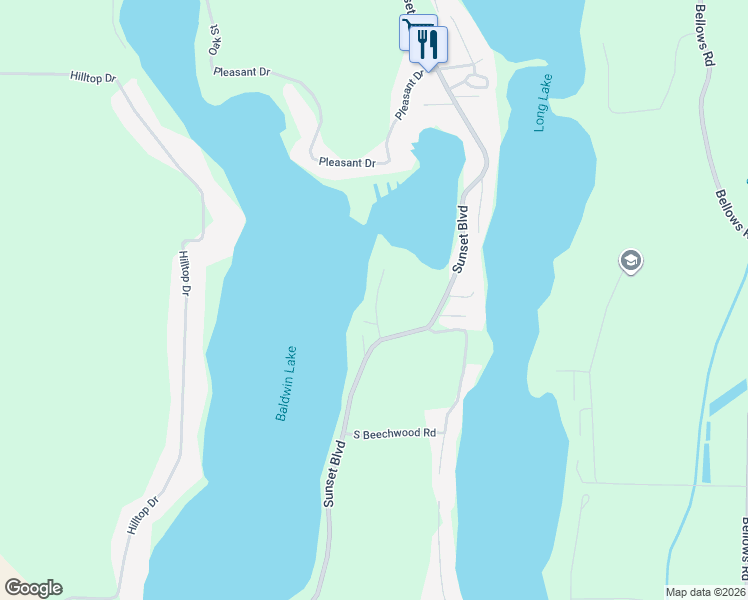 map of restaurants, bars, coffee shops, grocery stores, and more near 70058 Treasure Island Road in Union