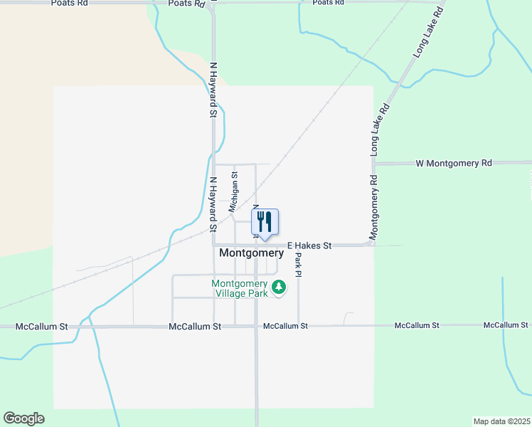 map of restaurants, bars, coffee shops, grocery stores, and more near 260 North Main Street in Montgomery