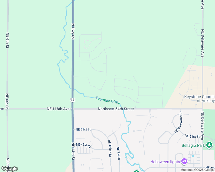 map of restaurants, bars, coffee shops, grocery stores, and more near 1514 Northeast 118th Avenue in Ankeny
