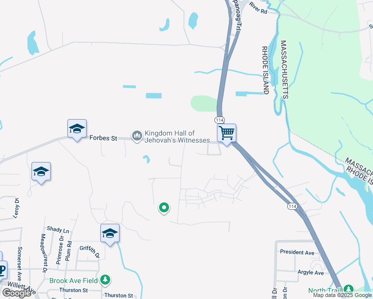 map of restaurants, bars, coffee shops, grocery stores, and more near 8 Hospital Road in East Providence
