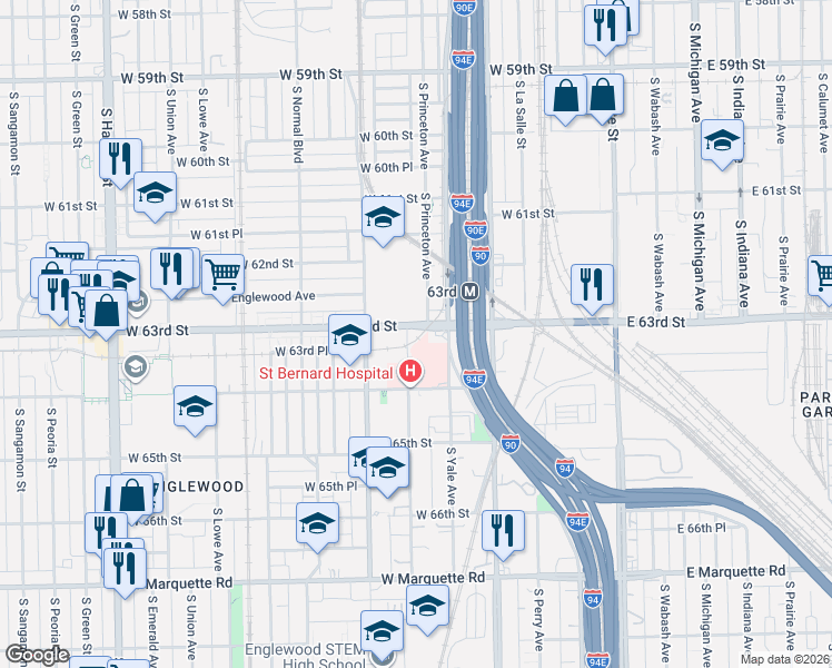 map of restaurants, bars, coffee shops, grocery stores, and more near in Chicago