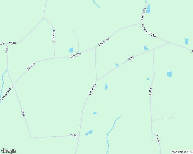 map of restaurants, bars, coffee shops, grocery stores, and more near East Rush Road in Susquehanna County