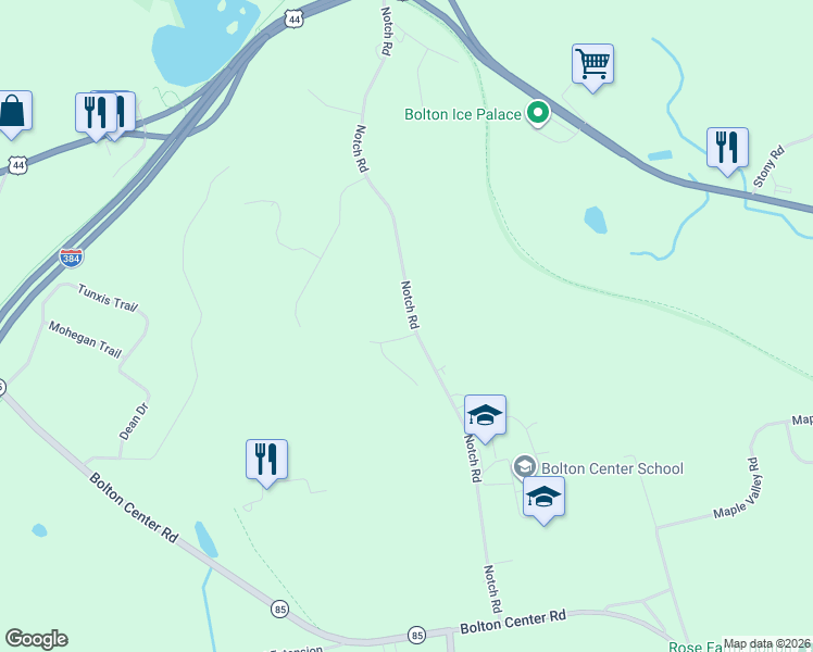 map of restaurants, bars, coffee shops, grocery stores, and more near 47 Golf Road in Bolton