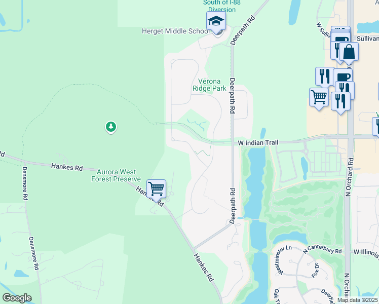 map of restaurants, bars, coffee shops, grocery stores, and more near 1148 Star Grass Lane in Aurora