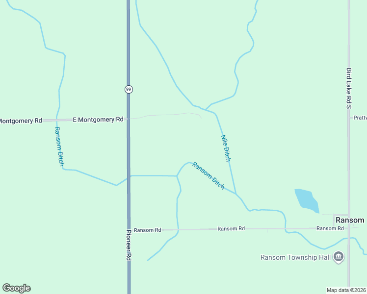 map of restaurants, bars, coffee shops, grocery stores, and more near 10125 Pioneer Road in Hillsdale