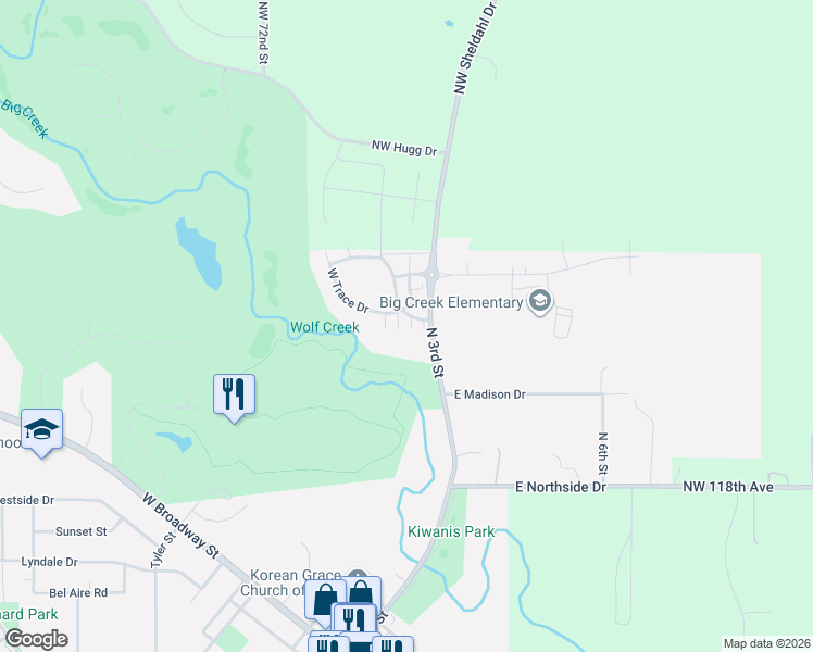 map of restaurants, bars, coffee shops, grocery stores, and more near 700 North 3rd Street in Polk City