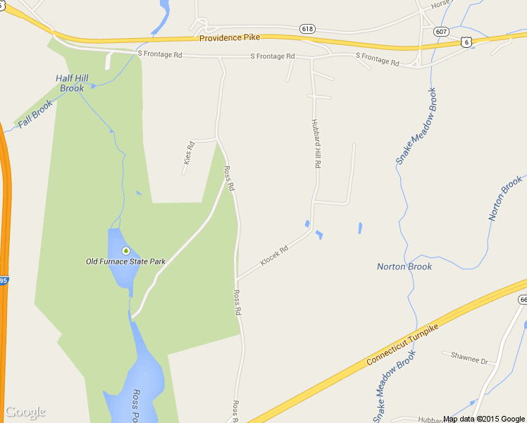 map of restaurants, bars, coffee shops, grocery stores, and more near 120 Ross Road in Killingly