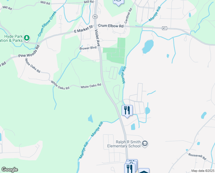 map of restaurants, bars, coffee shops, grocery stores, and more near 1024 Violet Avenue in Hyde Park