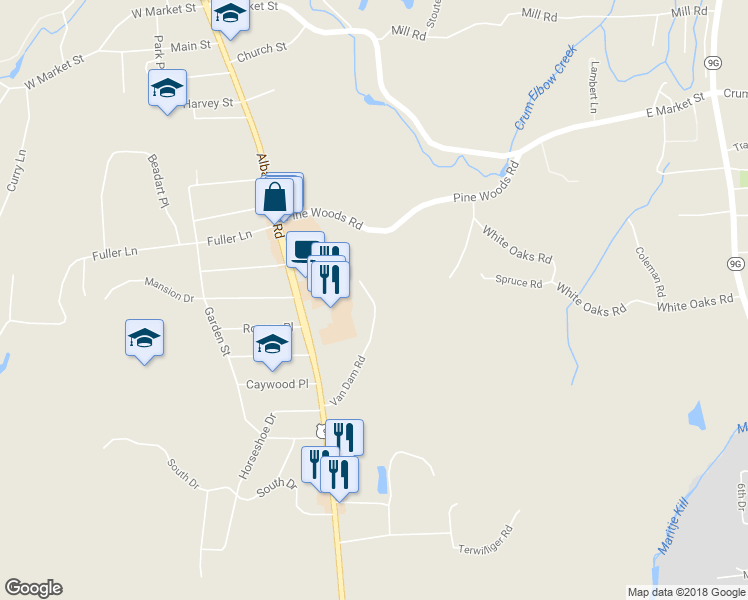 map of restaurants, bars, coffee shops, grocery stores, and more near 29 Van Dam Road in Hyde Park