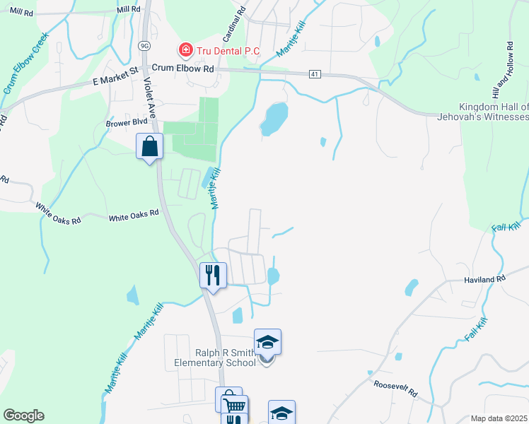 map of restaurants, bars, coffee shops, grocery stores, and more near 5 Violet Avenue in Hyde Park