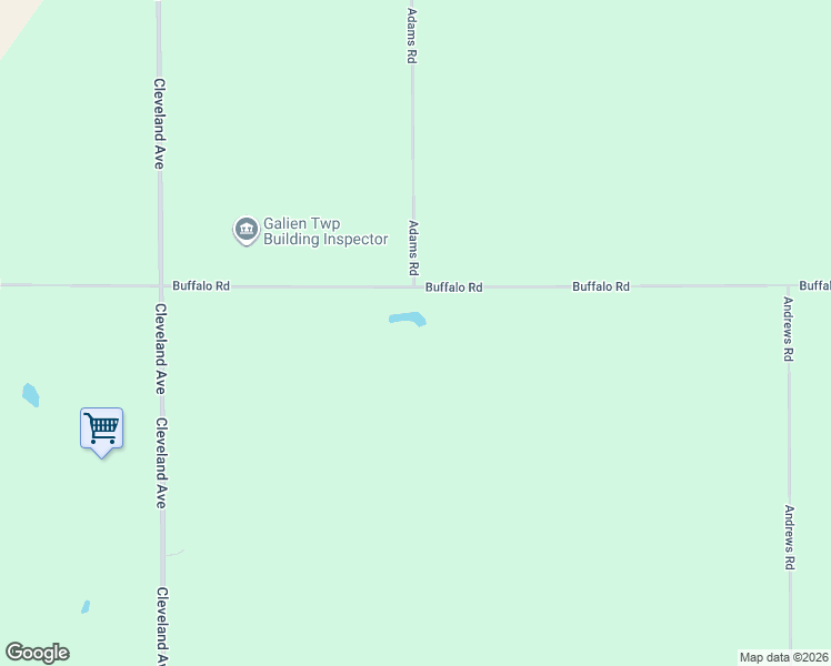 map of restaurants, bars, coffee shops, grocery stores, and more near 1446 Buffalo Road in Galien