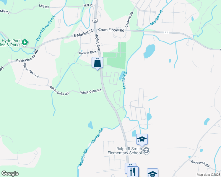 map of restaurants, bars, coffee shops, grocery stores, and more near 1024 Violet Avenue in Hyde Park
