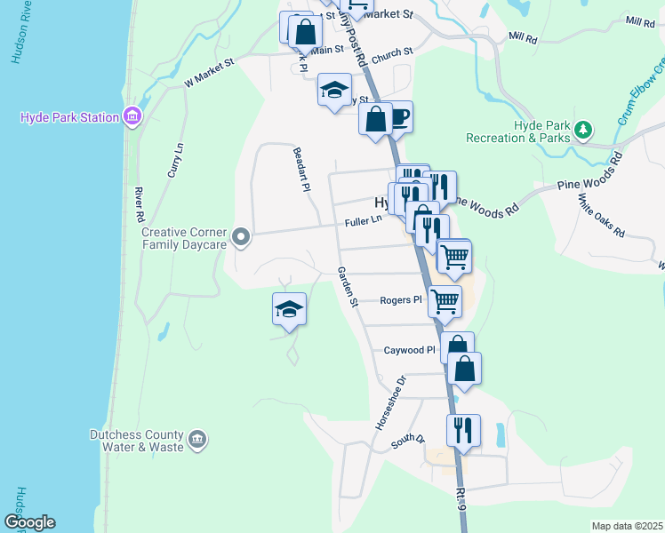 map of restaurants, bars, coffee shops, grocery stores, and more near 31 Garden St in Hyde Park