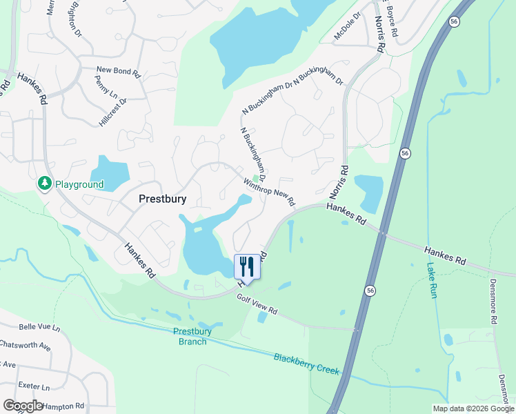 map of restaurants, bars, coffee shops, grocery stores, and more near 3 Buckingham Drive in Sugar Grove