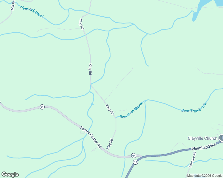 map of restaurants, bars, coffee shops, grocery stores, and more near 18 King Road in Foster