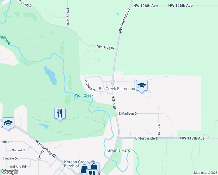map of restaurants, bars, coffee shops, grocery stores, and more near 333 E Trace Way in Polk City