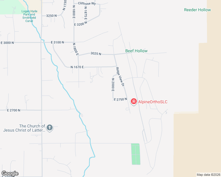 map of restaurants, bars, coffee shops, grocery stores, and more near 2827 View Crest Circle in North Logan