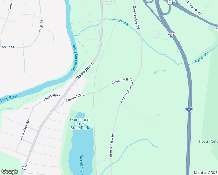 map of restaurants, bars, coffee shops, grocery stores, and more near 295 Green Hollow Road in Killingly