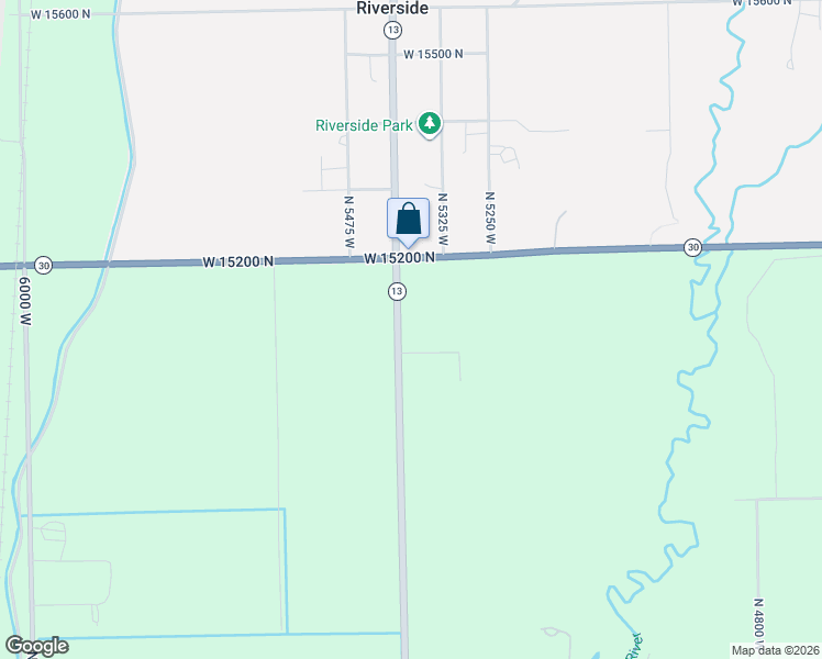 map of restaurants, bars, coffee shops, grocery stores, and more near 5350 West 15050 North in Riverside