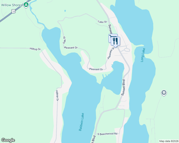 map of restaurants, bars, coffee shops, grocery stores, and more near 13359 Pleasant Drive in Union