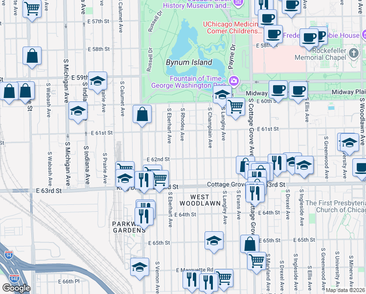 map of restaurants, bars, coffee shops, grocery stores, and more near in Chicago