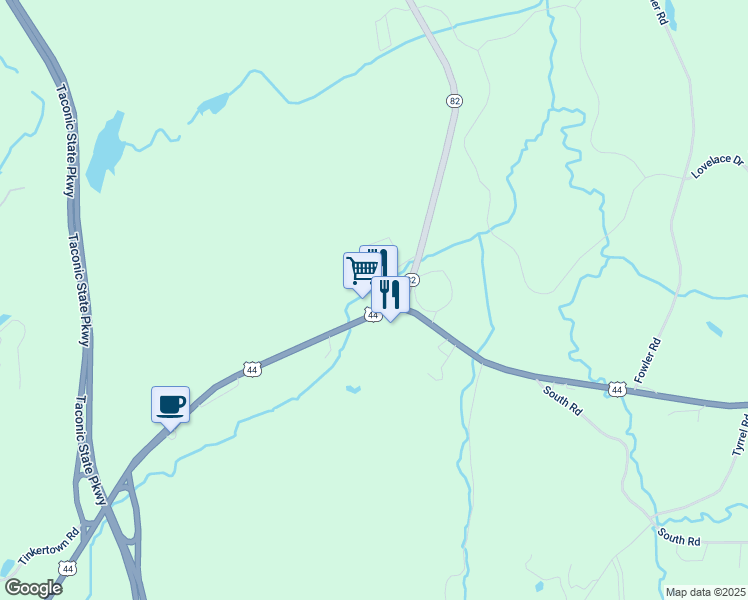 map of restaurants, bars, coffee shops, grocery stores, and more near in Dutchess County