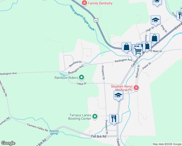 map of restaurants, bars, coffee shops, grocery stores, and more near 537 Prospect Street in Troy