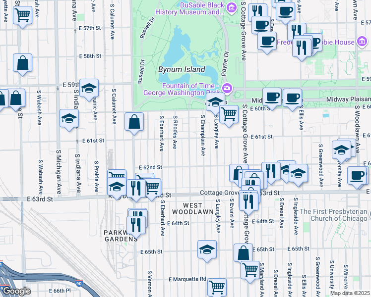 map of restaurants, bars, coffee shops, grocery stores, and more near in Chicago