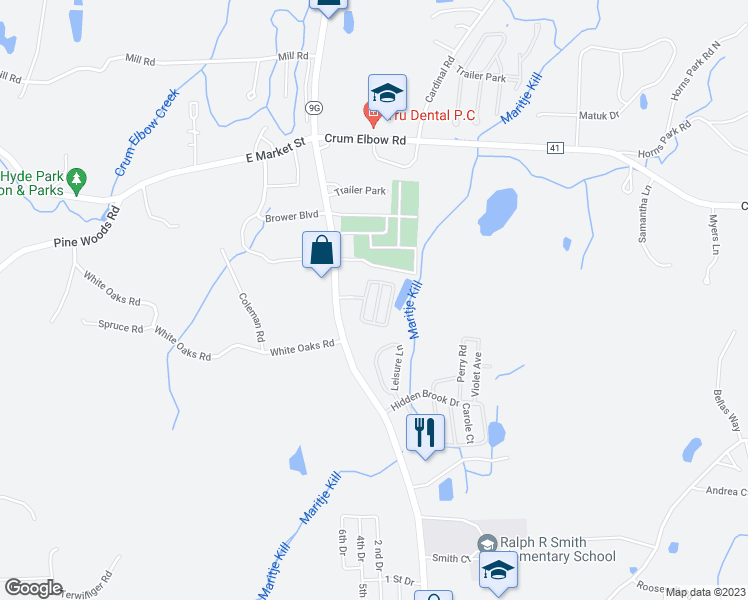 map of restaurants, bars, coffee shops, grocery stores, and more near 1042 Violet Avenue in Hyde Park
