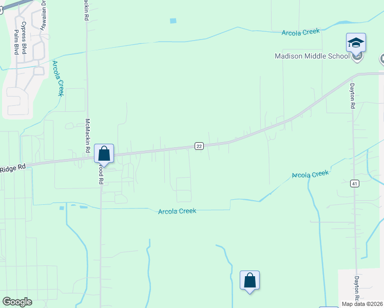 map of restaurants, bars, coffee shops, grocery stores, and more near 5694 Middle Ridge Road in Madison