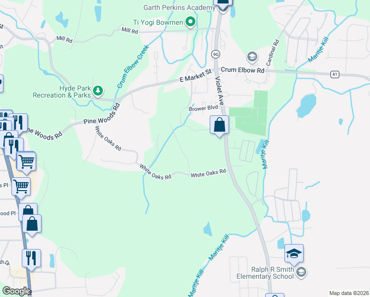 map of restaurants, bars, coffee shops, grocery stores, and more near 10 Coleman Road in Hyde Park