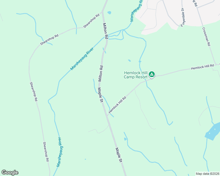 map of restaurants, bars, coffee shops, grocery stores, and more near 597 Milton Road in Litchfield