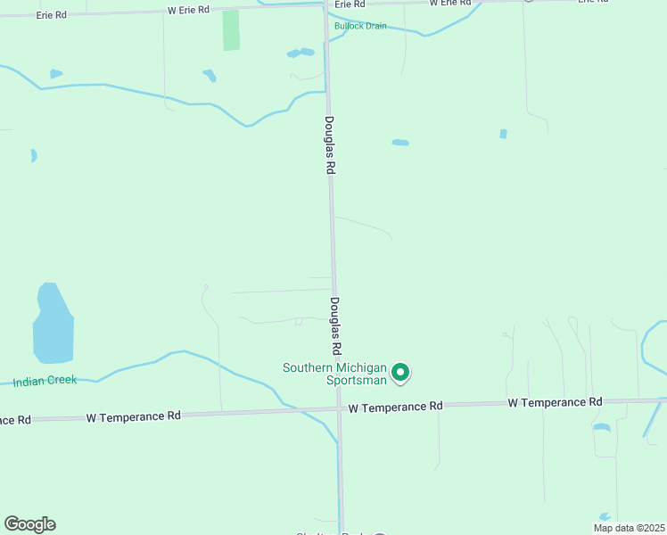 map of restaurants, bars, coffee shops, grocery stores, and more near 9309 Douglas Road in Temperance