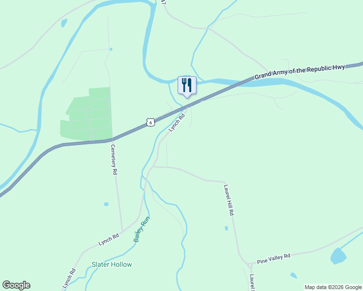 map of restaurants, bars, coffee shops, grocery stores, and more near 41 David Lane in Towanda