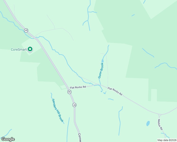 map of restaurants, bars, coffee shops, grocery stores, and more near 11 Day Road in Cornwall