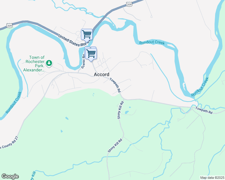 map of restaurants, bars, coffee shops, grocery stores, and more near 32 Towpath Road in Accord