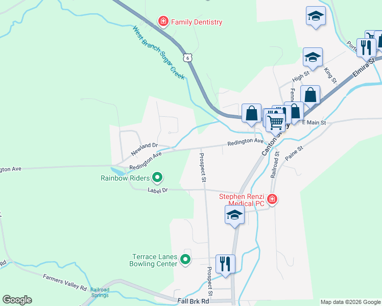 map of restaurants, bars, coffee shops, grocery stores, and more near 940 Redington Avenue in Troy