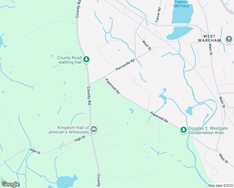 map of restaurants, bars, coffee shops, grocery stores, and more near 74 Papermill Road in Wareham