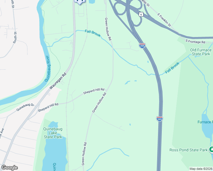 map of restaurants, bars, coffee shops, grocery stores, and more near 247 Green Hollow Road in Killingly