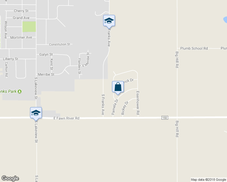 map of restaurants, bars, coffee shops, grocery stores, and more near 69358 Eisenhower Road in Sturgis