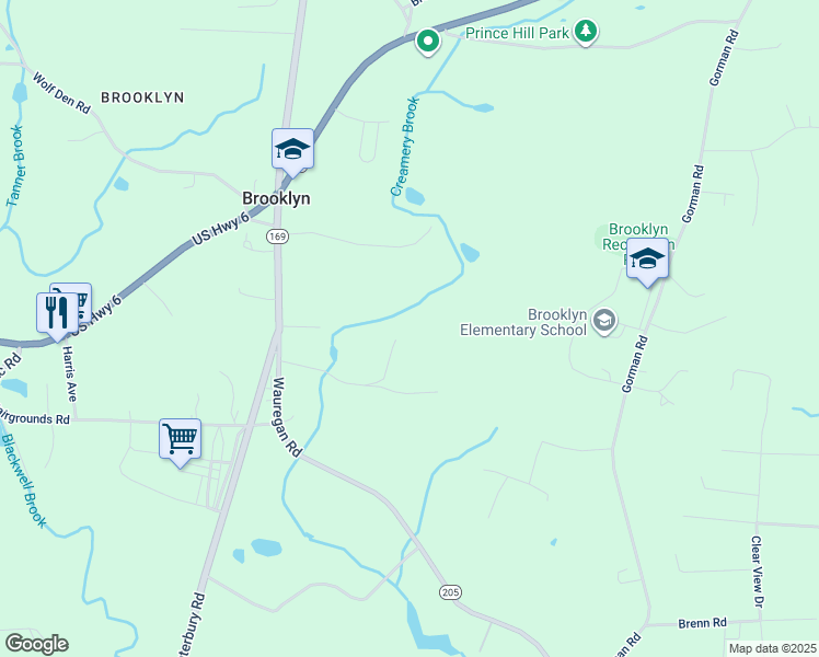 map of restaurants, bars, coffee shops, grocery stores, and more near 36 Vina Lane in Brooklyn