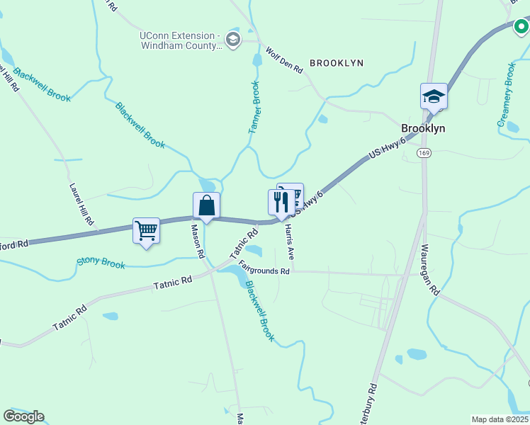 map of restaurants, bars, coffee shops, grocery stores, and more near 118 Hartford Road in Brooklyn