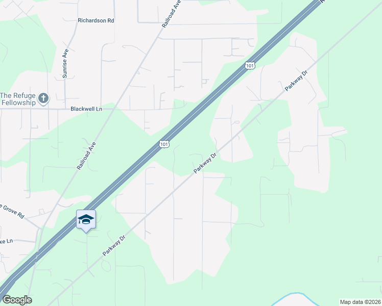 map of restaurants, bars, coffee shops, grocery stores, and more near 705 Granite Road in Crescent City