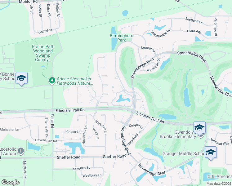 map of restaurants, bars, coffee shops, grocery stores, and more near in Aurora