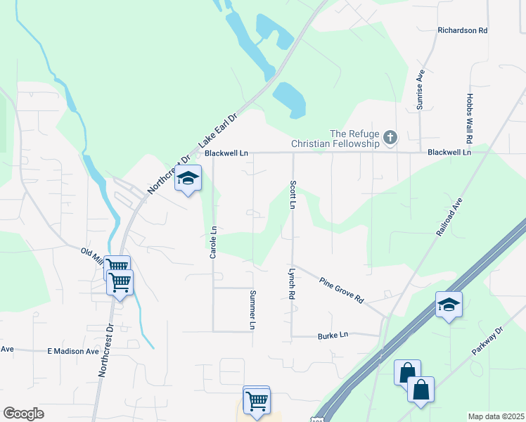 map of restaurants, bars, coffee shops, grocery stores, and more near 2150 Holben Road in Crescent City