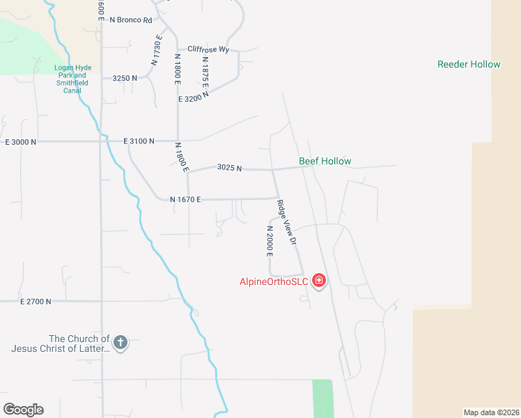 map of restaurants, bars, coffee shops, grocery stores, and more near 2907 View Crest Circle in North Logan